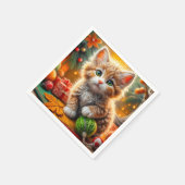 donzig kerstkatje servet (Hoek)