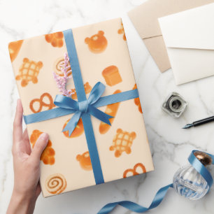 Donzige bakkerij brood variëteit Japanse stijl sna Cadeaupapier