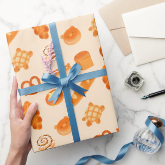 Donzige bakkerij brood variëteit Japanse stijl sna Cadeaupapier