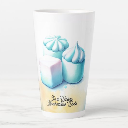 donzige marshmallow-wereld latte mok (Voorkant)
