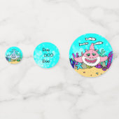 Doo Doo Doo Baby Shark verjaardagsfeestje Confetti (Achterkanten)