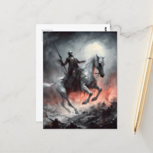 Dood aan een Bleke Paard Macabre AI Art Briefkaart