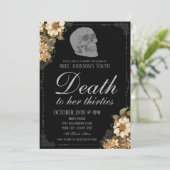 Dood aan haar jongerenuitnodiging kaart (Staand voorkant)