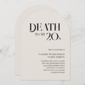 Dood aan mijn 20s 30ste verjaardag kaart (Voorkant / Achterkant)