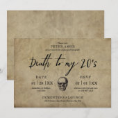 Dood aan mijn 20's Feest Kaart (Voorkant / Achterkant)