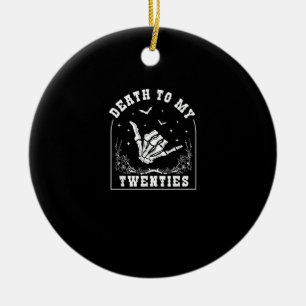 Dood aan mijn twintiger jaren - Whimsigoth 30th Bi Keramisch Ornament