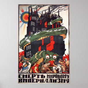 Dood aan wereldimperialisme poster