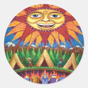 Dood bij wedergeboorte ronde sticker