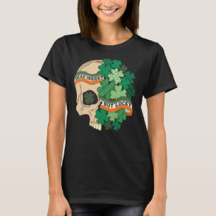 Dood binnen maar Lucky Skull Patrick's Day Costume T-shirt