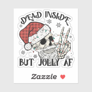 Dood binnenste Kerst sticker