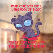Dood Cold Angry Zombie Kat Raamsticker (Vel 2)