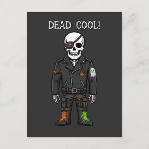 Dood Cool Skelet Biker Halloween Briefkaart