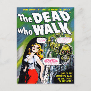 Dood die loopt - Zombie Horror Briefkaart