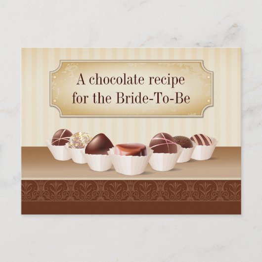 Dood door chocoladerecept briefkaart (Voorkant)