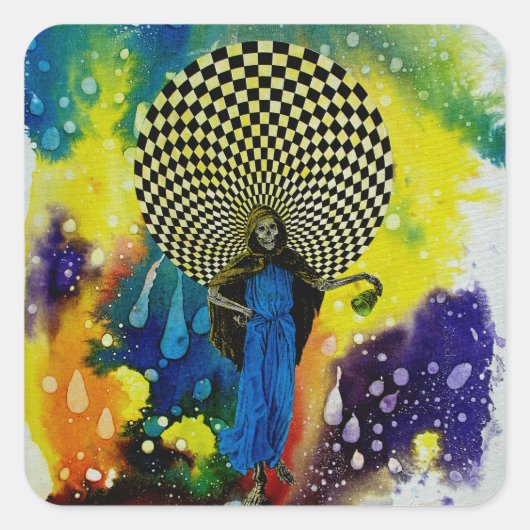 Dood door Michael Moffa Vierkante Sticker (Voorkant)