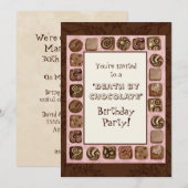 Dood door uitnodiging van Chocolate Birthday (Voorkant / Achterkant)