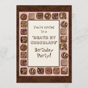 Dood door uitnodiging van Chocolate Birthday