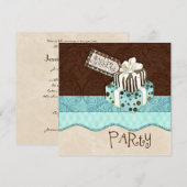 Dood door uitnodiging van Chocolate Birthday (Voorkant / Achterkant)