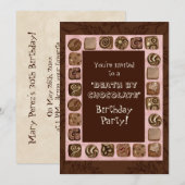 Dood door uitnodiging van Chocolate Birthday (Voorkant / Achterkant)