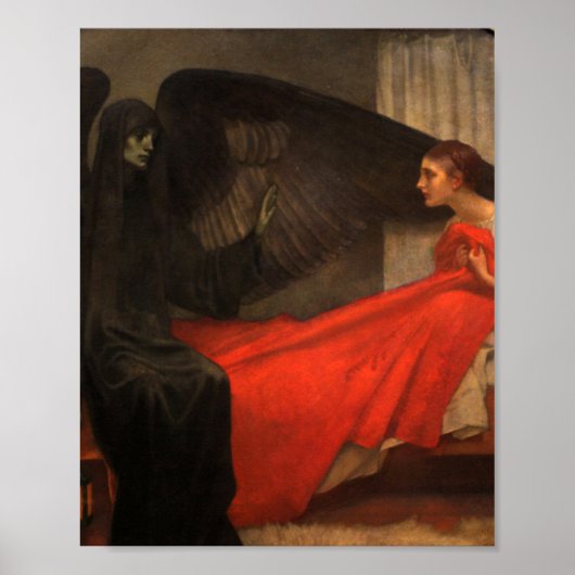 Dood en de meisjesdood van Marianne Stokes in 1900 Poster (Voorkant)