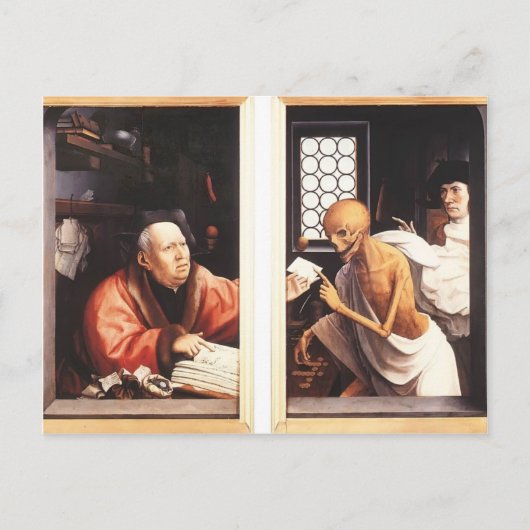 Dood en de Miser door Jan Provoost Briefkaart (Voorkant)