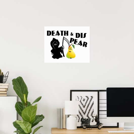 Dood en dis Pear Poster (Thuiskantoor)