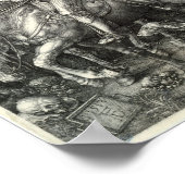 Dood en duivel (Durer 1513) Poster (Hoek)