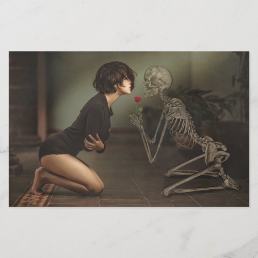 Dood en jonge vrouw briefpapier (Voorkant)