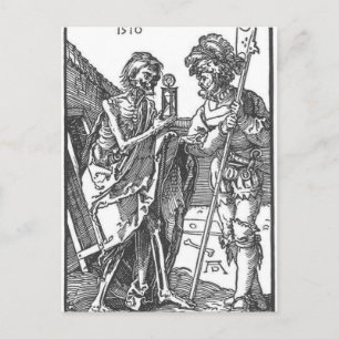 Dood en Landsknecht door Albrecht Durer Briefkaart