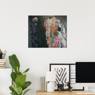 Dood en leven door Gustav Klimt  Art Nouveau Poster