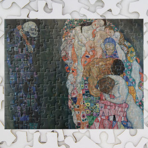 Dood en Leven door Gustav Klimt Vintage Art Nouvea Legpuzzel