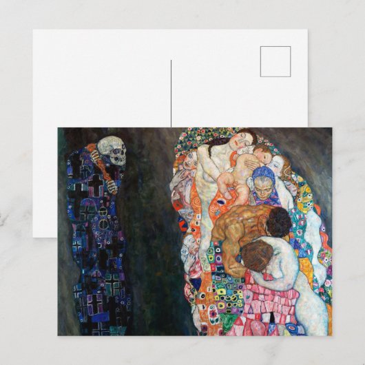Dood en Leven | Gustav Klimt | Briefkaart (Voorkant / Achterkant)
