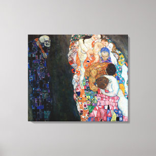 Dood en Leven Gustav Klimt Canvas Afdruk