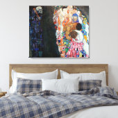 Dood en Leven | Gustav Klimt | Canvas Afdruk (Insitu (Slaapkamer))