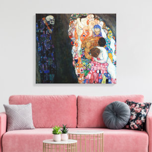 Dood en Leven Gustav Klimt Canvas Afdruk
