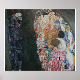 Dood en leven Gustav Klimt Poster