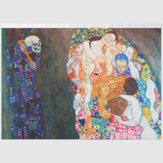 Dood en leven, Gustav Klimt Tissuepapier (Voorkant)