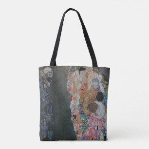 Dood en Leven van Gustav Klimt Vintage Art Nouveau Draagtas