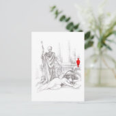 Dood en meisje briefkaart (Staand voorkant)