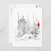 Dood en meisje briefkaart (Voorkant / Achterkant)