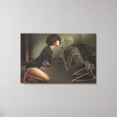Dood en meisje canvas afdruk (Voorkant)