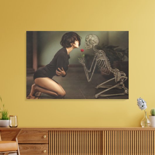 Dood en meisje canvas afdruk (Insitu (Woonkamer))