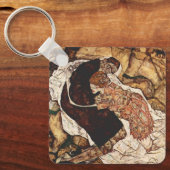 Dood en meisje van Egon Schiele Sleutelhanger (Voorkant)