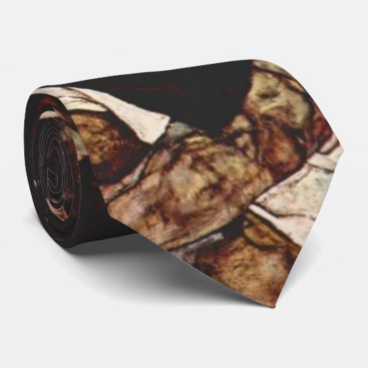 Dood en meisje van Egon Schiele Stropdas (Opgerold)
