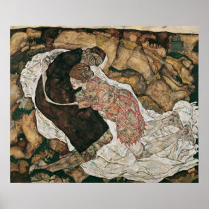 Dood en meisjesmoord (Schiele 1915) Poster