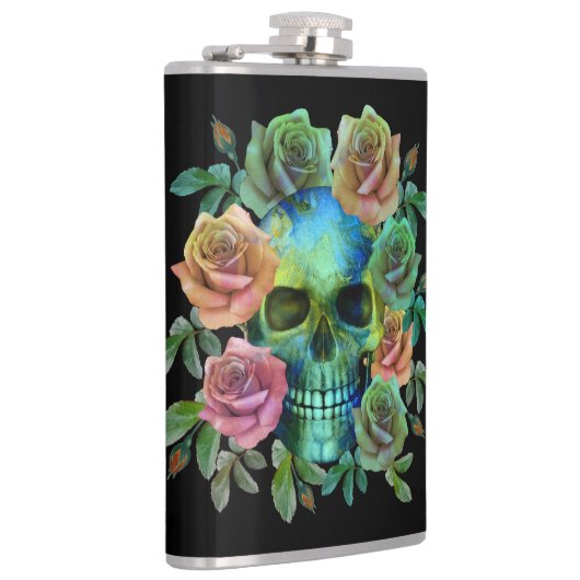 DOOD GROENE SCHEDEL MET BLOEMEN HEUPFLES (Rechts)