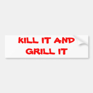 DOOD HET EN GRILL HET BUMPERSTICKER