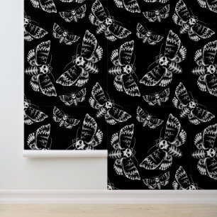 Dood hoofd Hawkmoth Gothic Behang