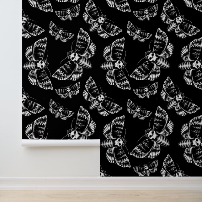 Dood hoofd Hawkmoth Gothic Behang (Applicatie)
