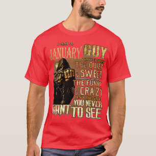 Dood Ik ben een januari man Ik heb 3 kanten De Sti T-shirt